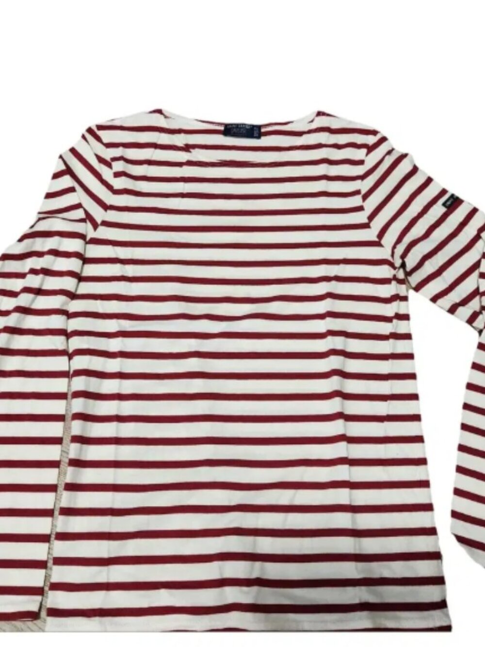 Saint James Red White Breton Stripe Long Sleeve Top Size S